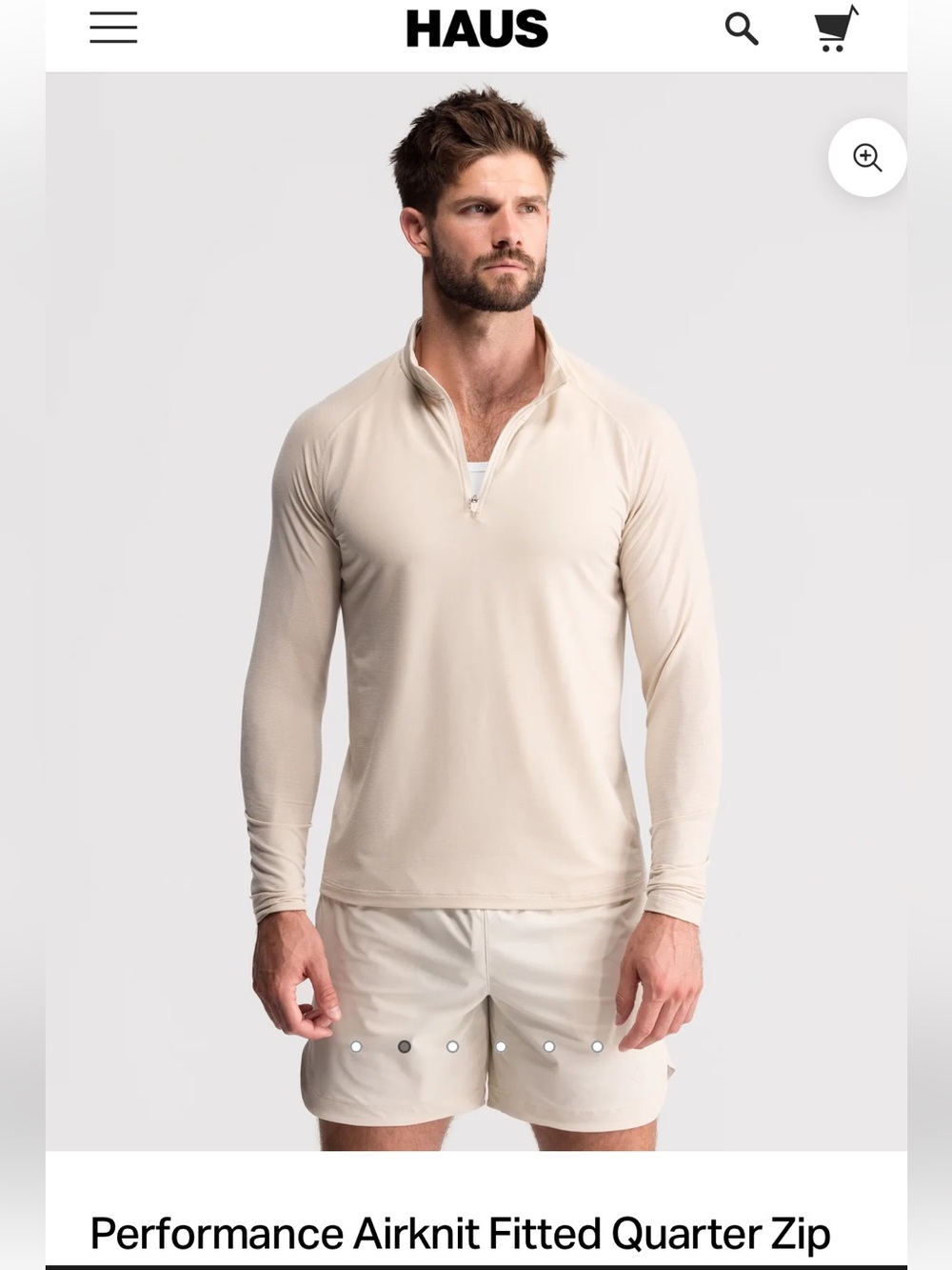 Men’s Performance Quarter-Zip Rash Guard — Cream